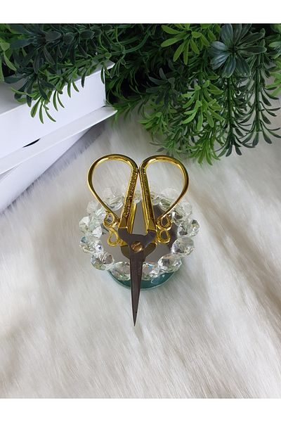 Fiyonks Atölye Promise, Engagement Scissors, Gold Color Scissors, Special Scissors, Gold Color Scissors