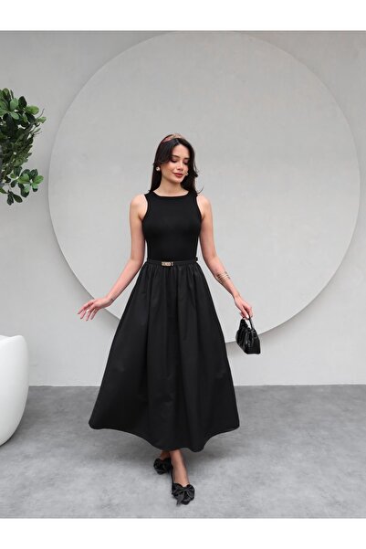 ESRAHELVACI Thick Strap Midi Dress