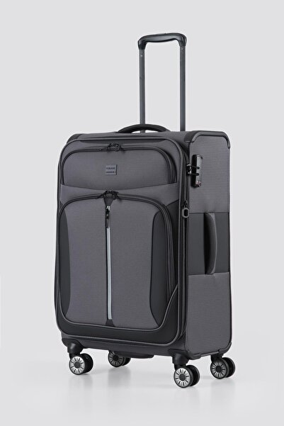 Necati Çanta Kumaş Ultra Dayanıklı 4 Tekerlekli Şifreli Ultra Hafif 3’lü Valiz Seti