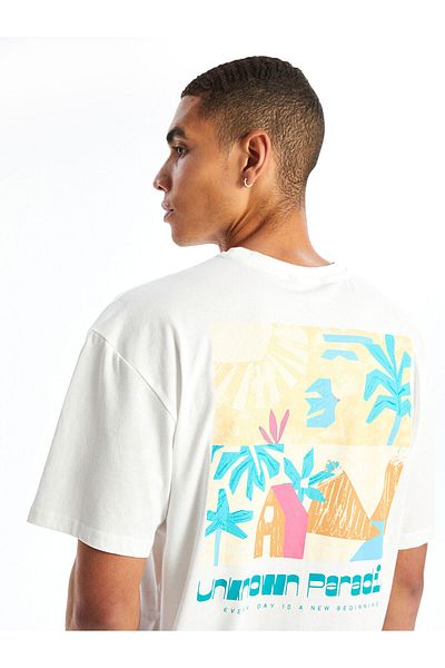 LC Waikiki Crew Neck Short Sleeve Printed Combed Cotton Men's T-Shirt