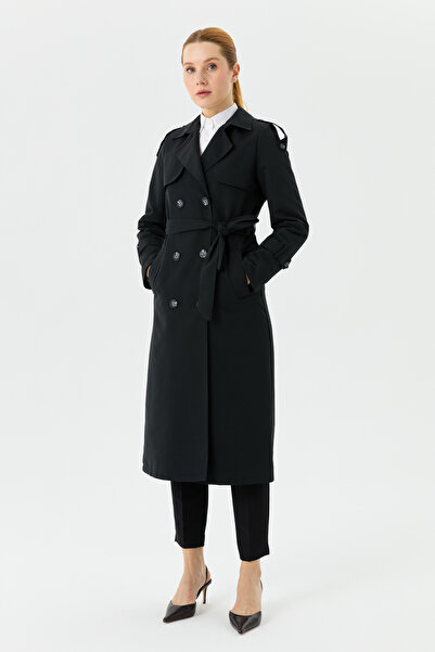 Günay Karaca Çift Düğme Mevsimlik Kadın Spor Trençkot Içi Astarlı 20242