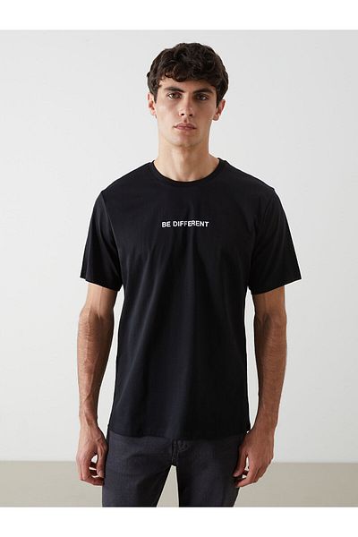 LC Waikiki Crew Neck Short Sleeve Printed Combed Cotton Men's T-Shirt