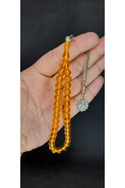 Anemore Collection مسبحة - قضيب، كهرمان، لون أصفر، قطع كروي T-418