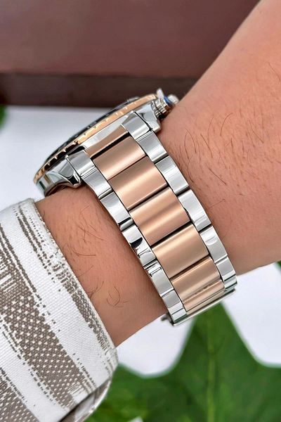 Bigotti Milano Luxury Men's Wristwatch Silver-rose Steel Strap Steel Case Functions Active Zmb009