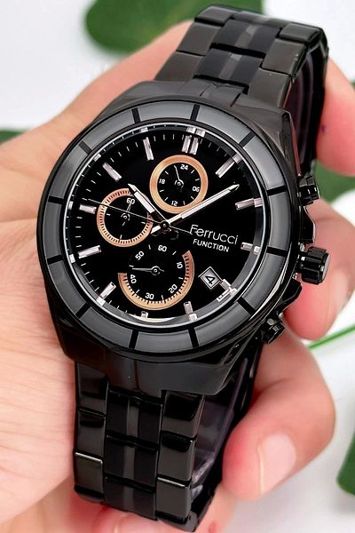 Ferrucci Function Men's Wristwatch Steel Strap Steel Case 3 Atm Water Resistance