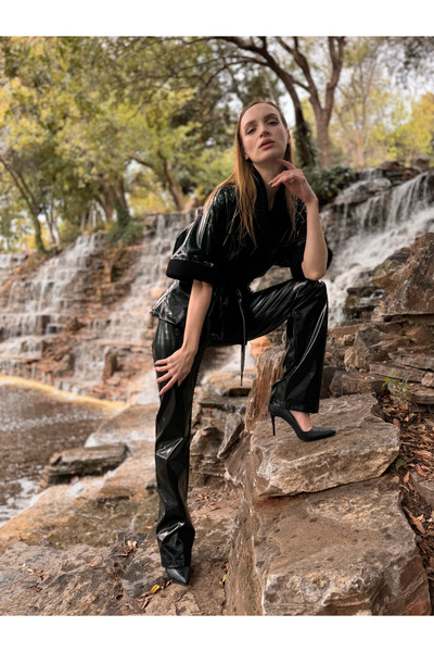 Rheme And Fons Yüksek Belli Rugan Pantolon