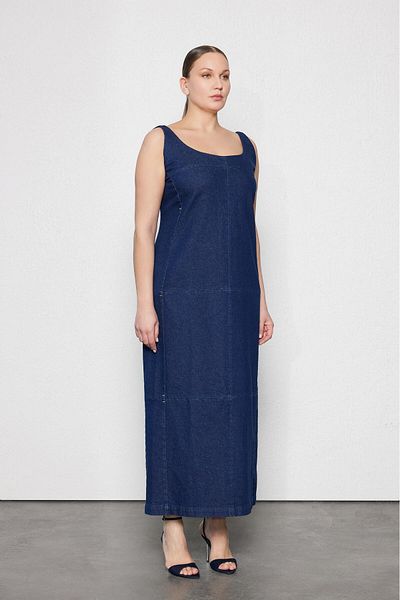 LUOKK Φόρεμα ARTEMIS Plus Size Jean Μπλε