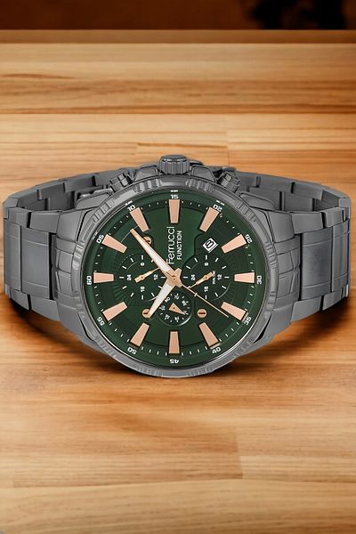 Ferrucci men's Smoke Color Function Wrist Watch - Bracelet Zmfer130