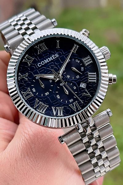 COMMES Men's Wristwatch Crono Functions Active Silver Color