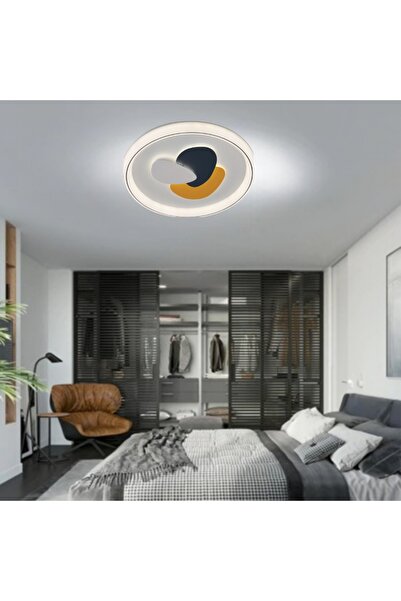 Vera Lighting Plafonyer Tavana Yapışık 3 Renk Led Avize Kumandalı