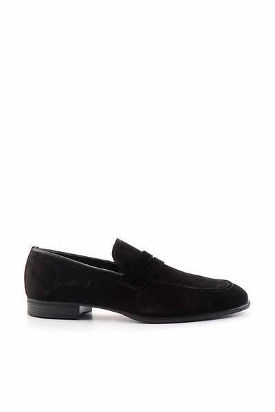 Bambi Μαύρα Δερμάτινα Ανδρικά Παπούτσια Loafer E01549034802