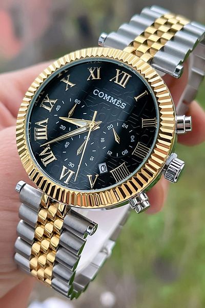 COMMES Men's Wristwatch Crono Functions Active Silver Color