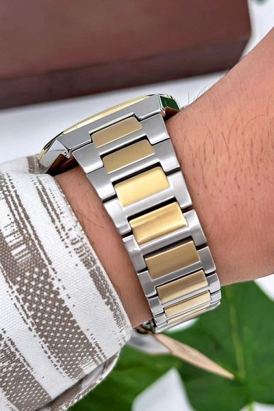 Bigotti Milano Luxury Men's Wristwatch Silver-gold Steel Strap Steel Case Functions Active Zmb006