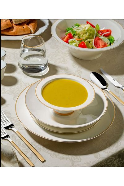 Nehir dalyan gold 60 piece fork spoon set 18/10 stainless steel 12 seater