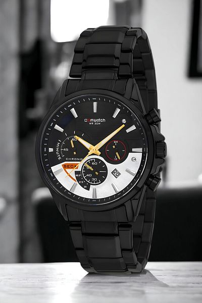 Comwatch Black Color Steel Band Men's Watch with Bracelet Gift Zmcmw006