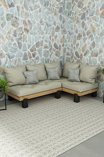 woodwork antalya Köşe Rustik Sedir Masif Ağaç 120x190 Natural Renk