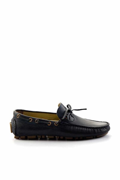 Bambi Lacivert Leather Erkek Loafer Ayakkabı E01395332140
