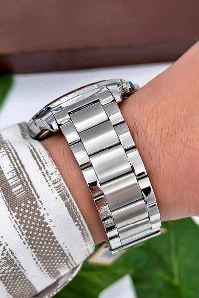 Bigotti Milano Luxury Men's Wristwatch Silver Steel Strap Steel Case Functions Active Zmb009