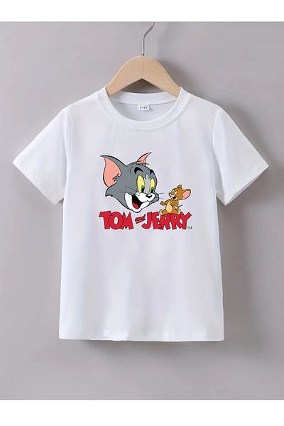 makiteks Μπλουζάκι Unisex Disability 5-14 ετών, Tom Jerry Ποιότητας Βαμβακερό Χτενισμένο