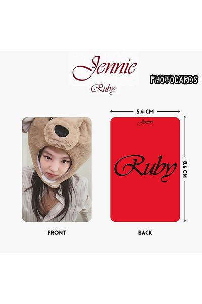 Kpop Dünyasi Jennie "Ruby" Photocards Set Pob 2