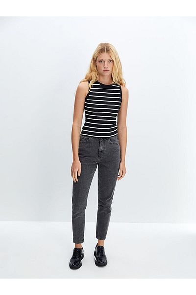 LC Waikiki New Season Crew Neck Striped Women's Athlete - S5Fg18Z8