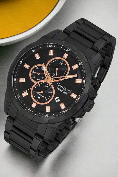Ferrucci Black-Rose Men's Wristwatch - Fcf.13261fm.02 Zmfer135 Bracelet Function