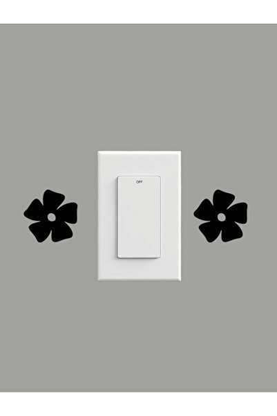 Murat Lazer Dekoratif Duvar Priz Anahtar Süsü,Siyah Ahşap Priz Süsü