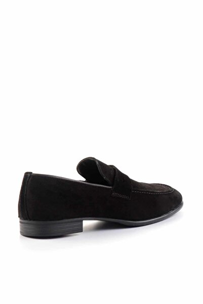 Bambi Черни кожени мъжки мокасини E01549034802