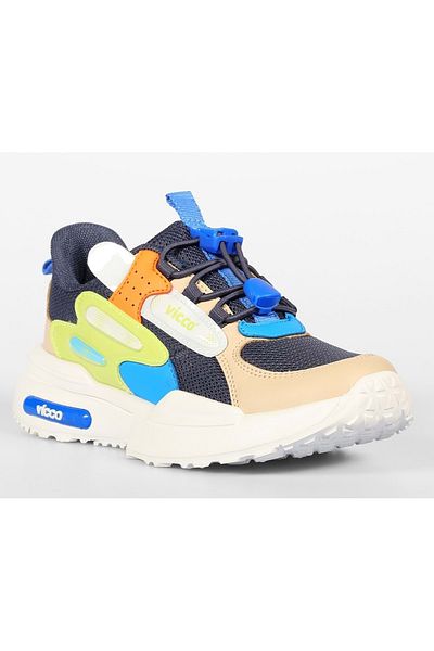 Vicco Cecelia Smart Rubber Laces Orthopedic Children's Sports Shoes Dark Blue