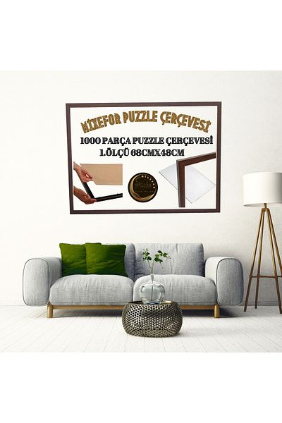 mixefor 1000 Piece Puzzle, Coffee Colored - Measure: 68cm X 48cm