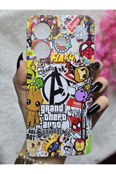 SUPER FRAME Xiaomi Redmi Note 14 4g Uyumlu Baskılı Şeffaf Telefon Kılıfı