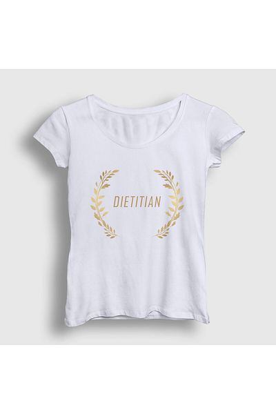 Presmono Tricou alb dietetician - Sănătate și model dietetician cadou