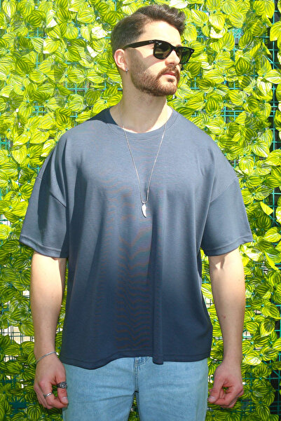 EydaMoon Ανδρικό μπλουζάκι Smoked Oversize Modal 100% βαμβακερό ύφασμα με λαι...