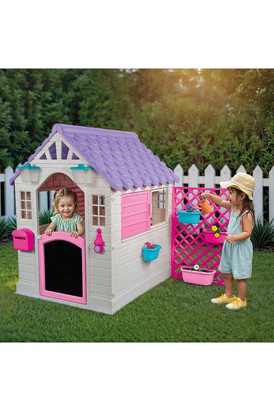 Dolu Premium children's playhouse - White & pink