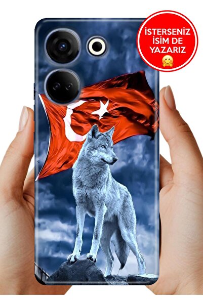 TECNO Camon 20 (CK6n) Kılıf Baskılı Yerli Üretim Kapak Silikon Türk TC