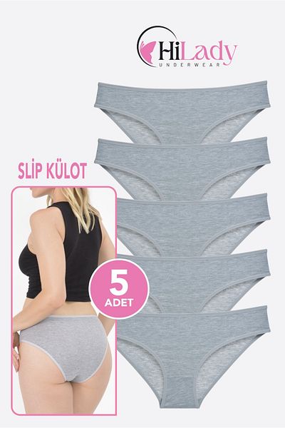 Hilady Pack of 5 Women's Gray Panties