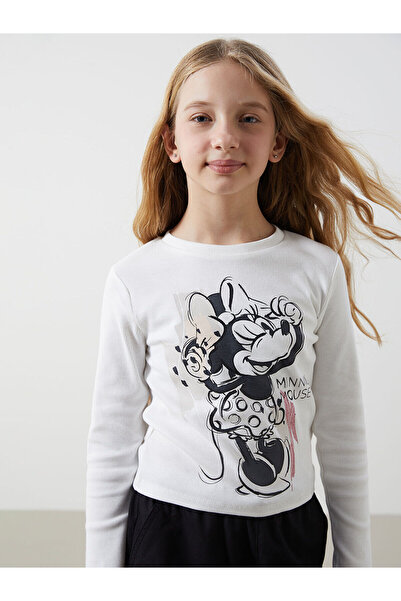 LC Waikiki Vlastita marka, nova sezona okrugla kragna Minnie Mouse Štampano m...