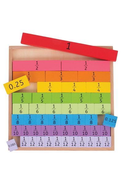 BIGJIGS Toys Ξύλινη σανίδα με κλάσματα