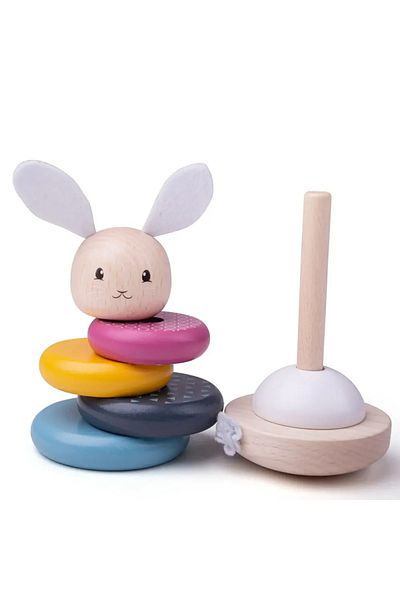 BIGJIGS Toys Ξύλινη πυραμίδα - Λαγουδάκι