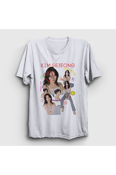 Presmono Μπλουζάκι Unisex Λευκή αφίσα Kim Sejeong 523973 ττ