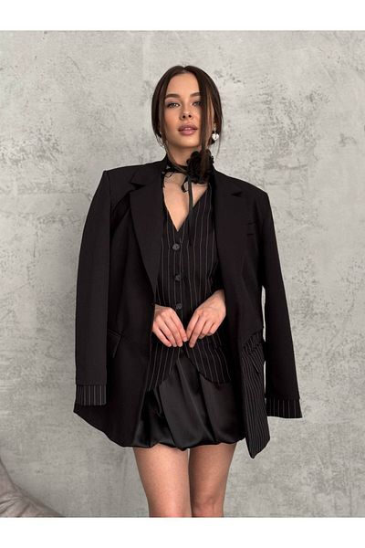 Bak'ap Σακάκι Oversize Design Line Λεπτομερές Blazer