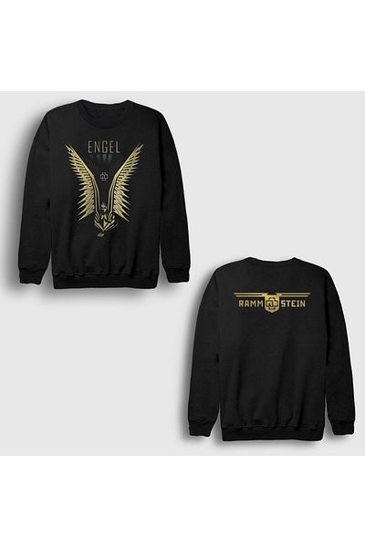 Presmono Унисекс черен суитшърт Engel Metal Rammstein с щампа на гърба 521478tt