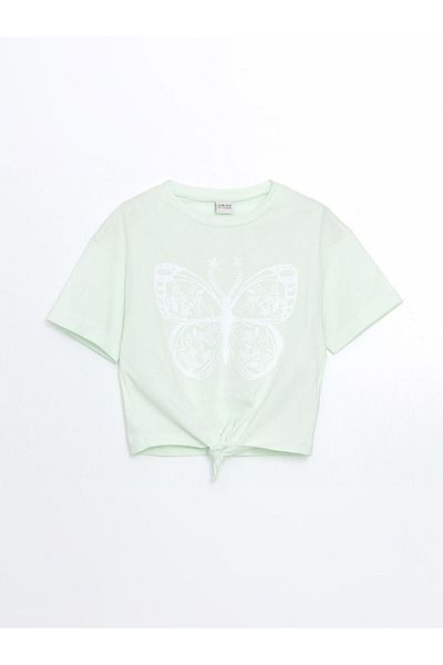 LC Waikiki Crew Neck Girl's Crop T-Shirt
