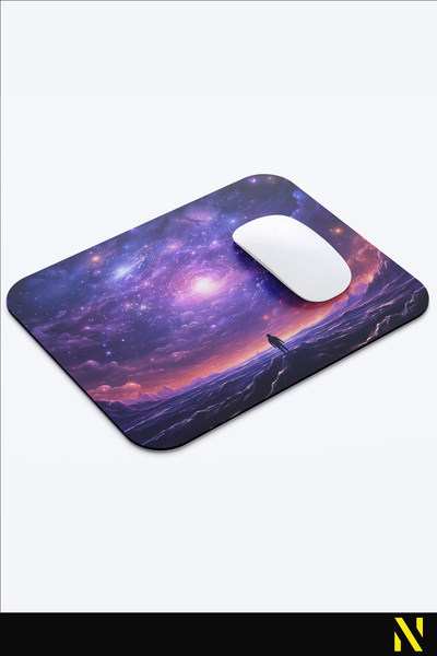 nilizma Цветна ергономична подложка за мишка с мотив от галактиката и противоплъзгаща повърхност, идеална за използване у дома и в офиса