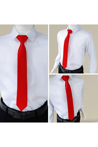 Algitsin O L A Children's Tie Red 1-12 Years