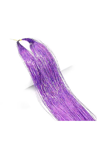 CREST E-TİCARET Purple Color Hair Tinsel Hair Glitter - Ht01