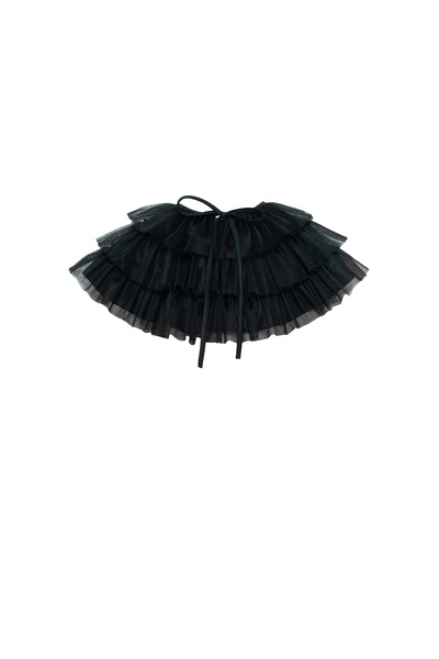 Mini Celebrities Siyah Tül Kız Çocuk Pelerin