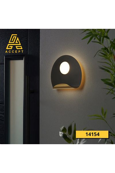 ACCEPT Indoor LED wall lamp, black and gold color, yellow light color