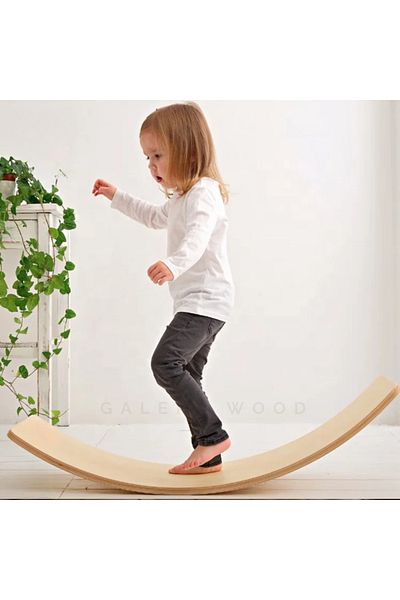 Galery Wood Balance Board, Balance Board, Natural Wood Children's Toy, Sports Equipment, Educational Toy