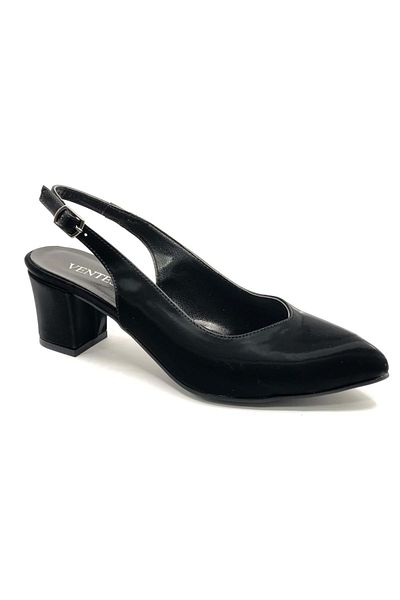 KCMN Pantofi de damă cu toc înalt BLACK-PATTERN 41-42 Număr